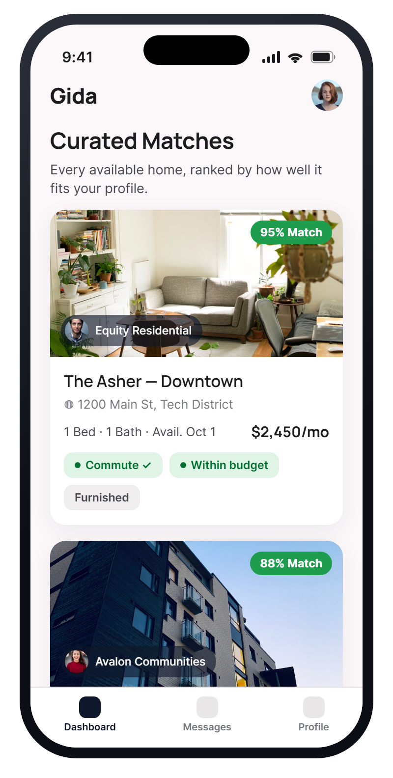 Curated matches